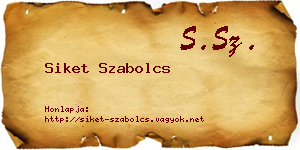 Siket Szabolcs névjegykártya